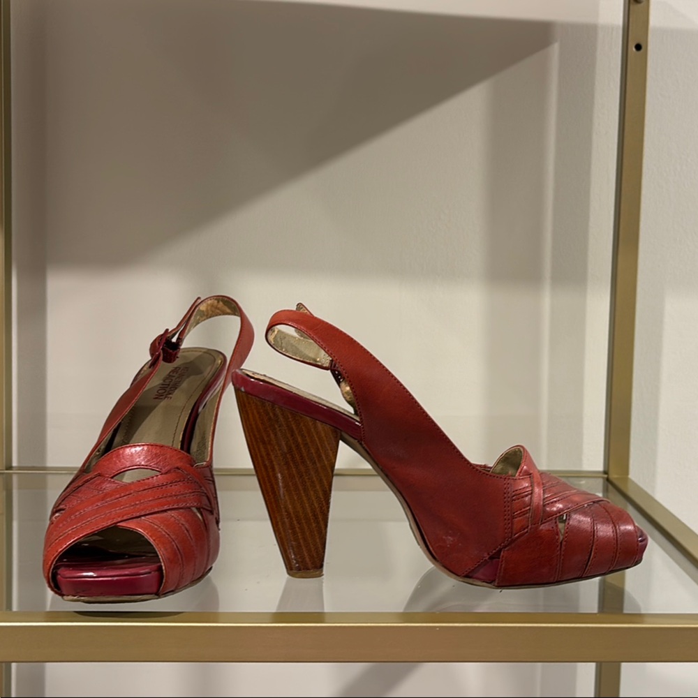 Kenneth Cole Reaction Red Stiletto Heels